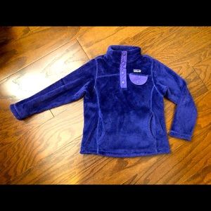Girls Patagonia 1/4 Button Pullover